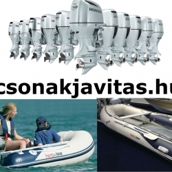 Honda KÉSZLETKISÖPRÉS gumicsónak és csónakmotor használt eladó