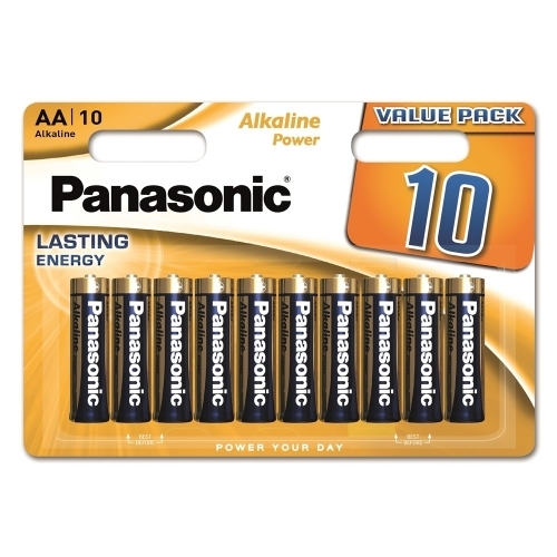 Panasonic Alkaline Power AA ceruza 1.5V alkáli/tartós elemcsomag LR6APB-10BW