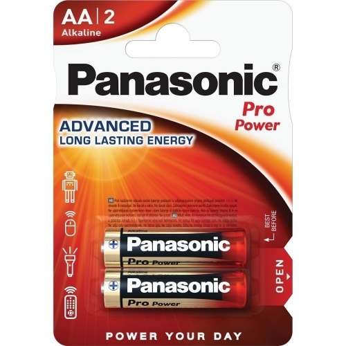 Panasonic Pro Power AA ceruza 1.5V szupertartós alkáli elemcsomag LR6PPG-2BP