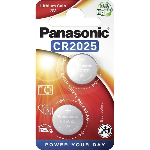 Panasonic CR2025L/2BP lítium gombelem (2 db / bliszter)