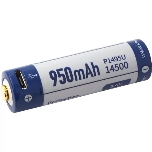 14500/AA 3,6V 950mAh védett Li-ion akkumulátor USB