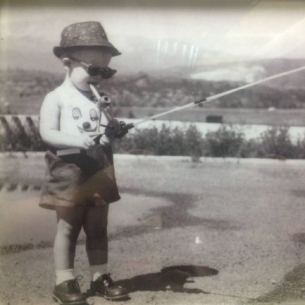Old school fishing kid