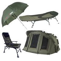 Sátor, szék, ágy, ernyő