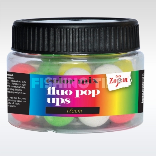 Carp Zoom Fluo Pop Ups colour mix fluo - lebegő bojli
