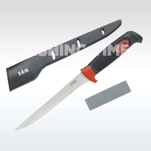 D.A.M. Filéző kés+fenőkő (17cm) 