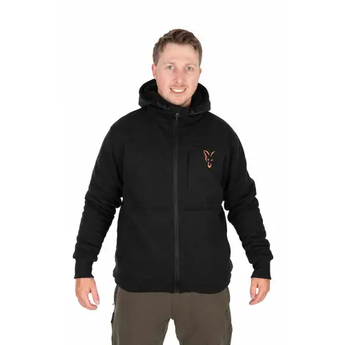 Collection Sherpa Jacket Black & Orange kabát