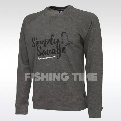 Simply Savage Sweater Melange Grey pulóver