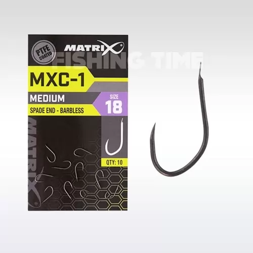 MXC-1 Barbless Spade End (PTFE) - szakáll nélküli horog