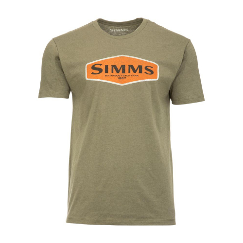 Simms Logo Frame T-Shirt Military Heather póló