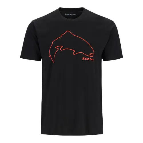 Trout Outline T-Shirt Black póló