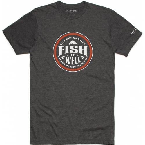 Simms Fish It Well T-Shirt Charcoal Heather