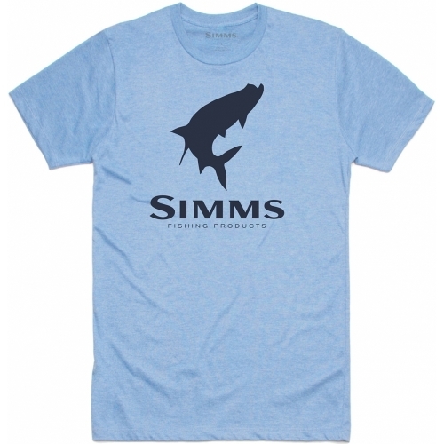Simms Tarpon Logo T-Shirt Light Blue Heather