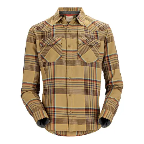Santee Flannel Camel/Navy/Clay Neo Plaid flanel