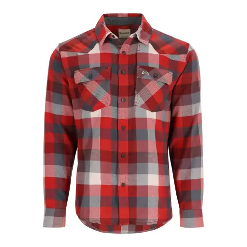 Santee Flannel Shirt Auburn Red/Slate Buffalo Check flanel