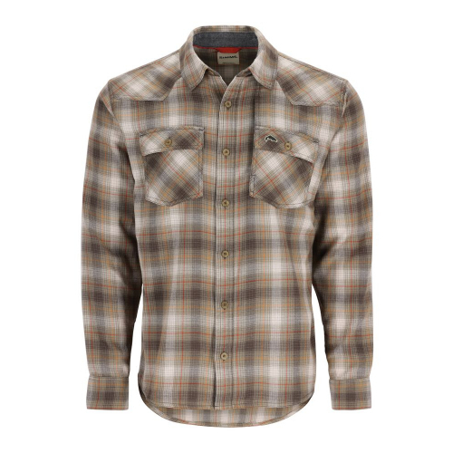 Simms Santee Flannel Shirt Bayleaf/Sunglow Pane Ombre flanel