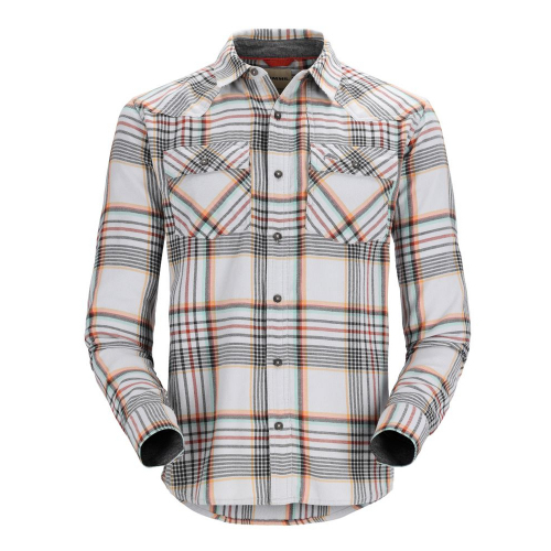 Simms Santee Flannel Strl/Clay/Carbon Neo Pld flanel