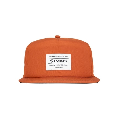 Simms Unstructured Flat Brim Cap Simms Orange fullcap