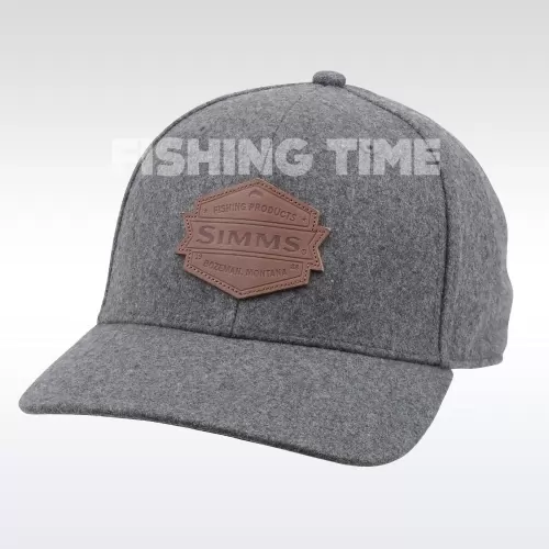 Wool Leather Patch Cap Heather Grey