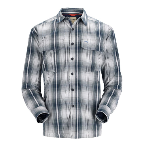 Simms Coldweather Shirt Navy Sterling Plaid ing