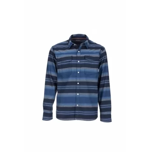 Gallatin Flannel Shirt Rich Blue Stripe UPF 50