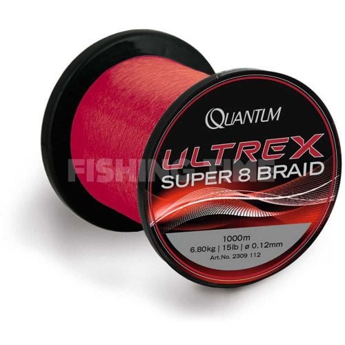 Quantum Ultrex Super 8 Braid piros fonott zsinór 1000m
