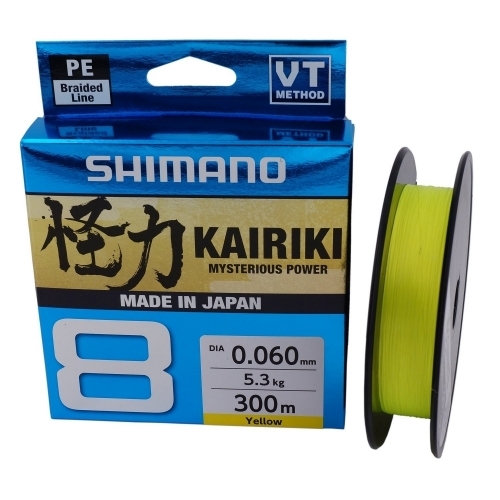 Shimano Kairiki 8 Yellow fonott zsinór 150m