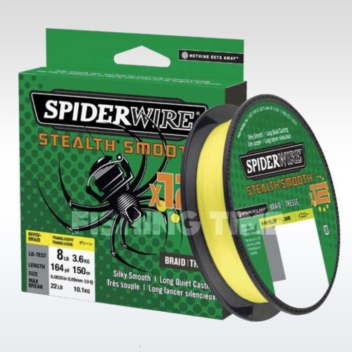 SpiderWire Stealth Smooth 12 Braid Hi-Vis Yellow 150m fonott zsinór