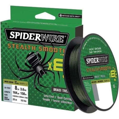 SpiderWire Stealth Smooth 8 Moss Green 150m sötétzöld fonott zsinór
