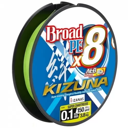 Kizuna 8 Braid Chartreuse 270m fonott zsinór