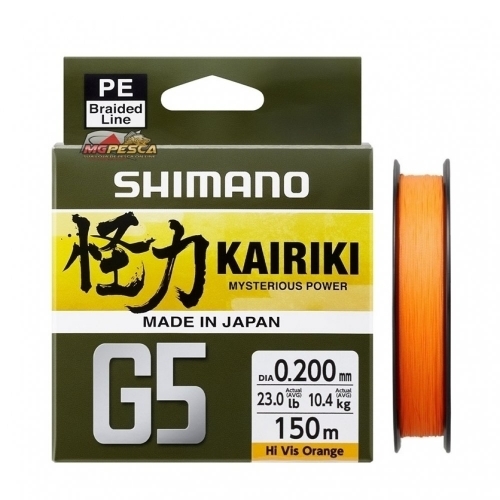 Shimano Kairiki G5 Orange fonott zsinór 150m