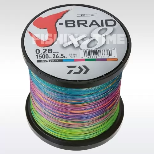 J-Braid X8 Multicolor 1500m fonott zsinór