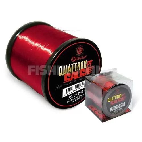 Quantum 0,18mm Quattron Salsa 3000m 2,80kg,6,20lbs transparent rot