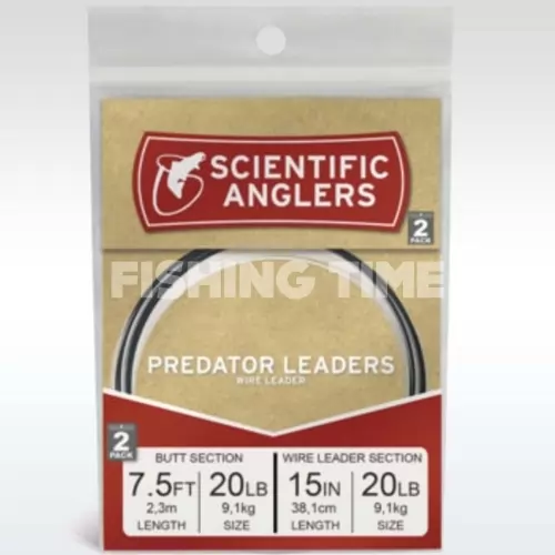 Predator 7.5’ AR Tapered Leader w/15’’ 20 lb 1x7 Wire